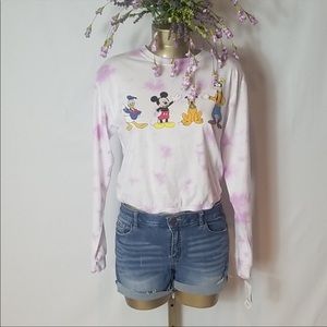 DISNEY Mickey Mouse Pluto goofy Donald Duck crop shirt